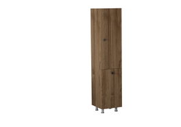 Hanah Home Armario Baño Nogal Melamina 18mm 35x154.8x31.9 cm Montaje Pared